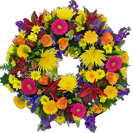 Yellow Assorted Floral Wreath