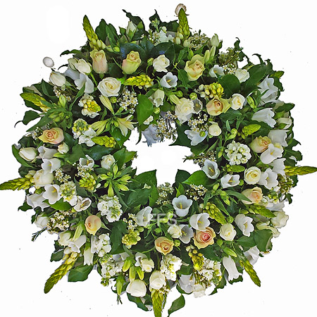 White Sympathy Wreath