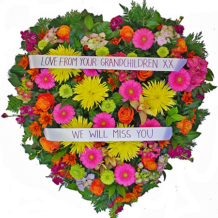 Personalised Colourful Heart Tribute
