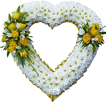 Yellow and White Heart