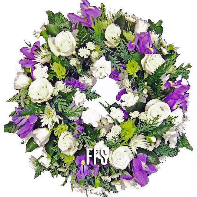 Wreath in Blue and White