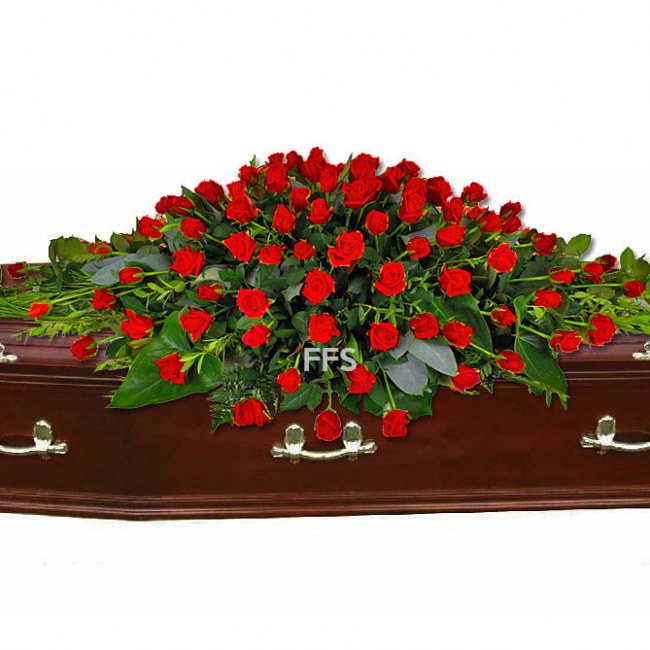 Red Roses Casket