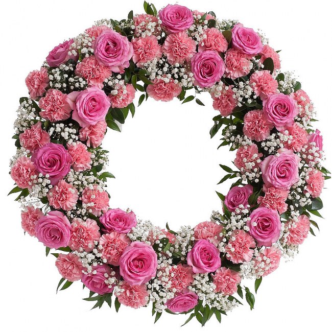Seasonal Wreath in Pink Tones