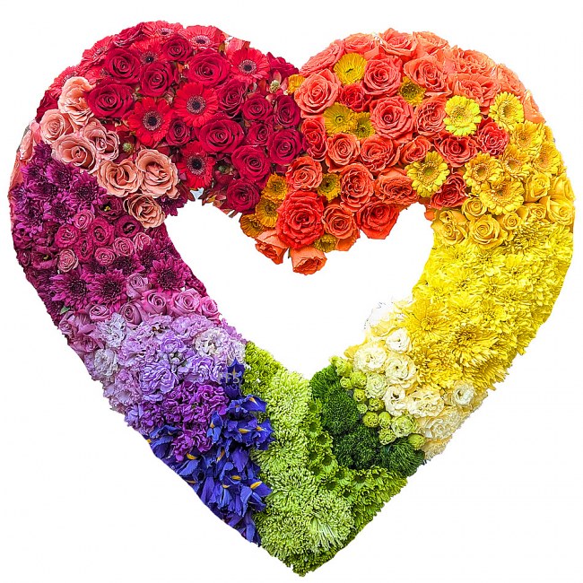 Extra Large Rainbow Heart