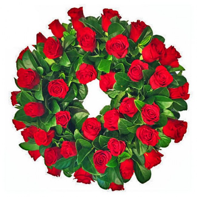 Red Roses Wreath