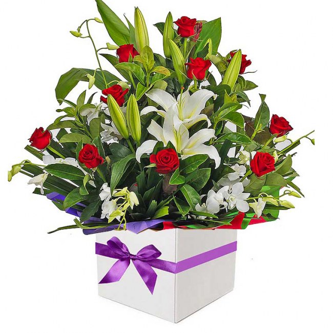 Roses with Orchids and Orientals