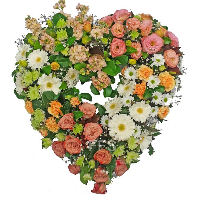 Heart Wreath in Pastel Tones