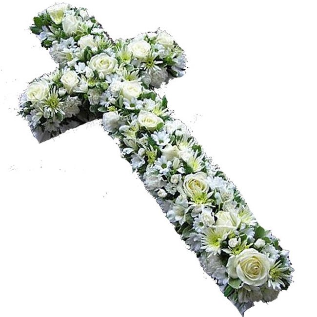 Sympathy Cross in White