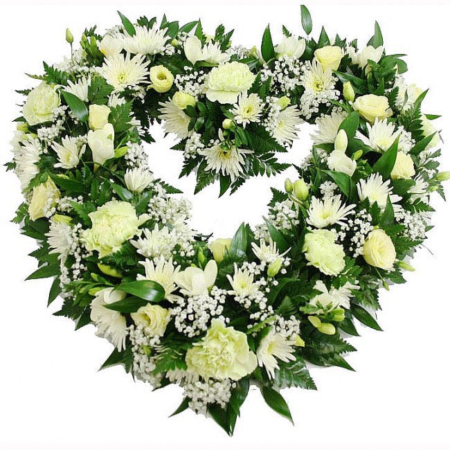 Sympathy Heart in Whites