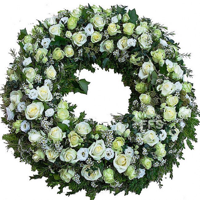 White Roses and Lisianthus