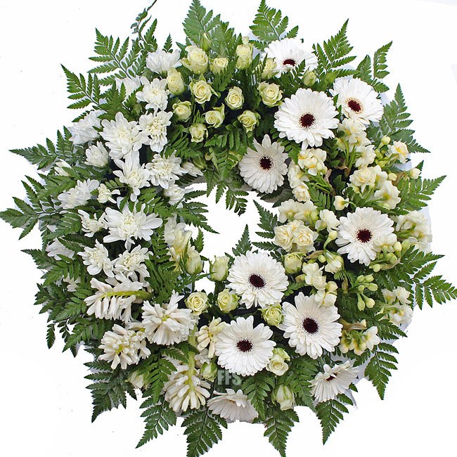 Spring Wreath in Whites