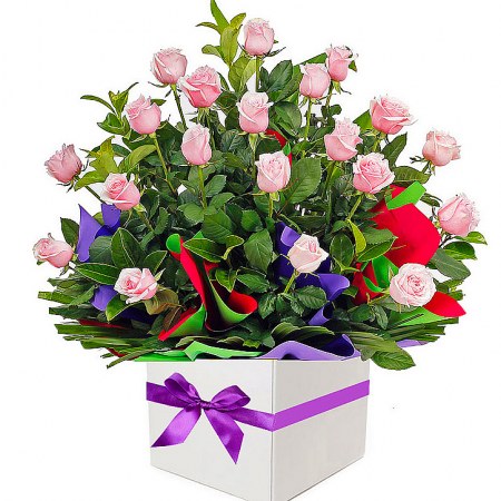 Pale Pink Roses Arrangement