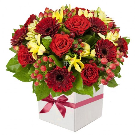 Red and Yellow Flower Arrangement