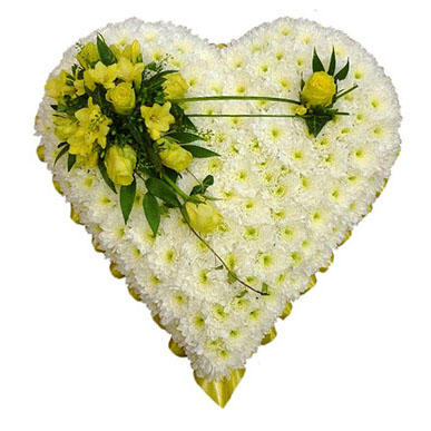 Pale Yellow Heart Wreath